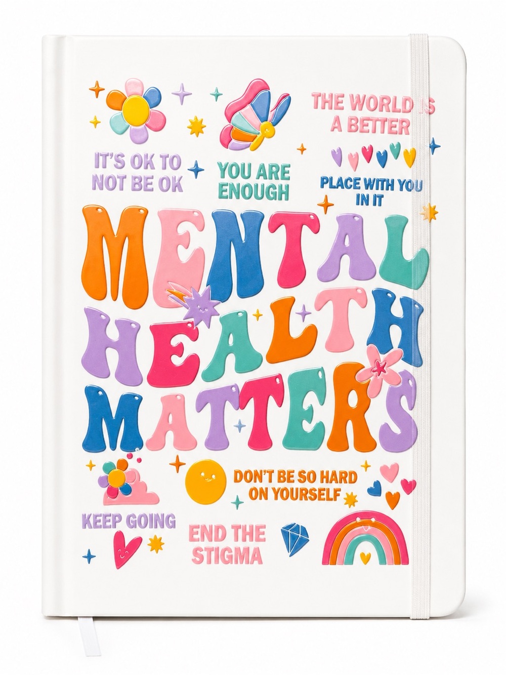 Mental Health Matters A5 Hardcover Journal | Lined Notebook | Mental Health